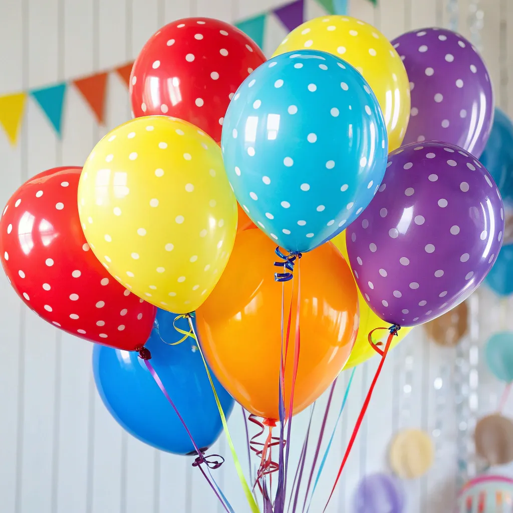 Colorful kids party balloons