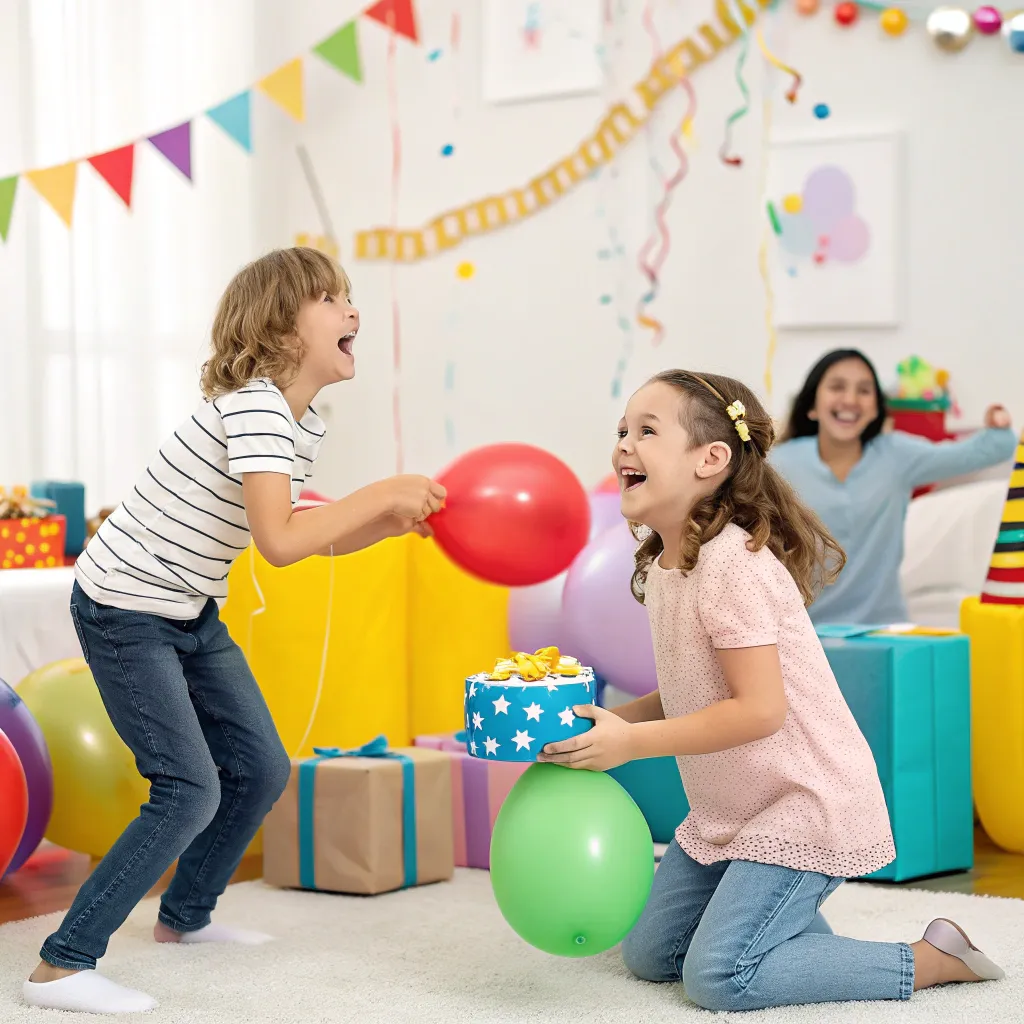 Kids enjoying a fun-filled birthday party